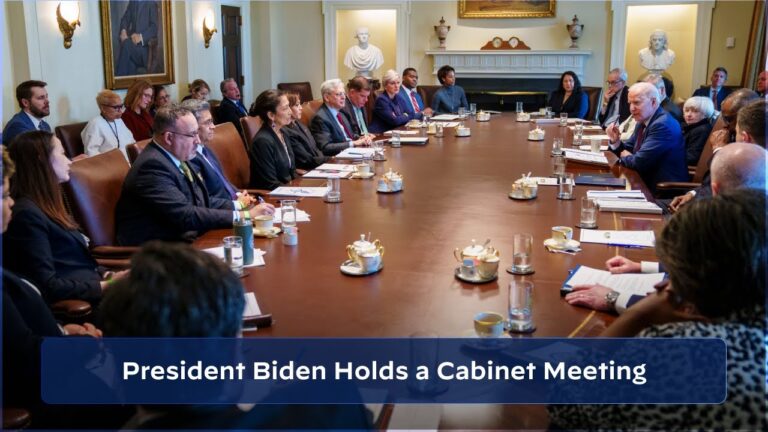 President Biden Holds a Cabinet Meeting