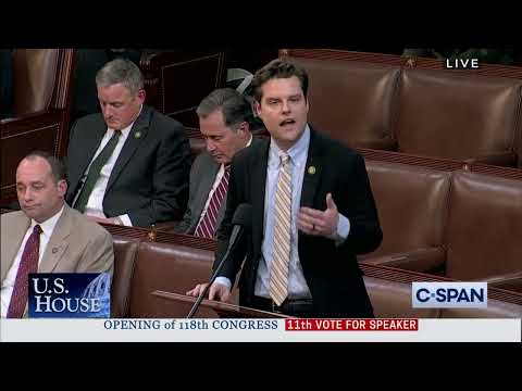 Matt Gaetz Nominates Donald Trump for Speaker of the House