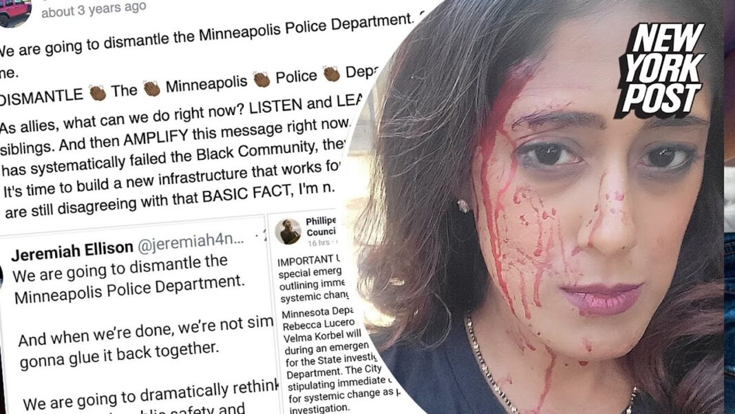 Post-Postmodern America Anti-cop MN Dem Party official left bloodied in violent carjacking, now calls for tougher crime laws
