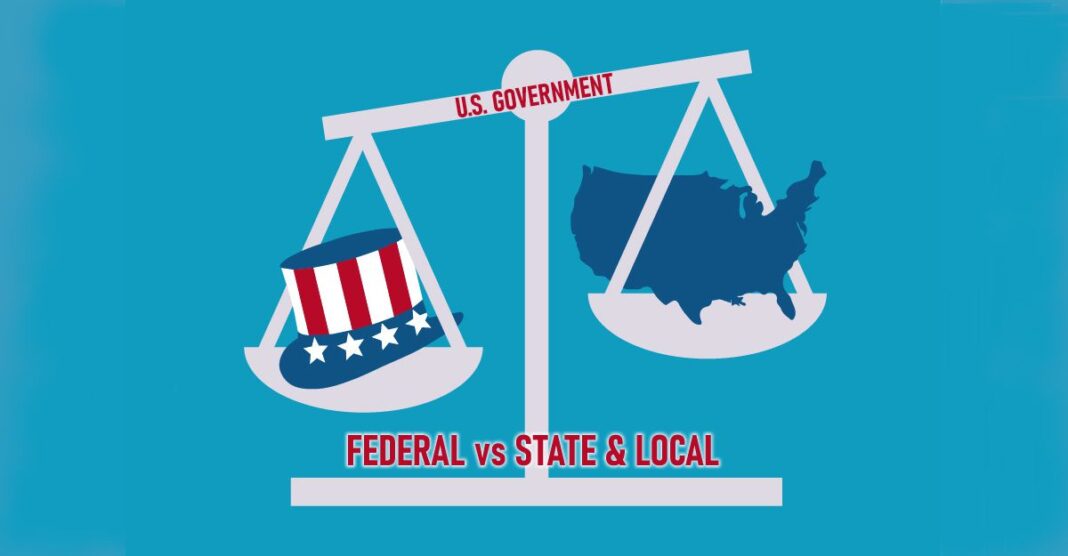 National Debt Will Force Devolution of Power to the States Federal Government vs State & Local Governments