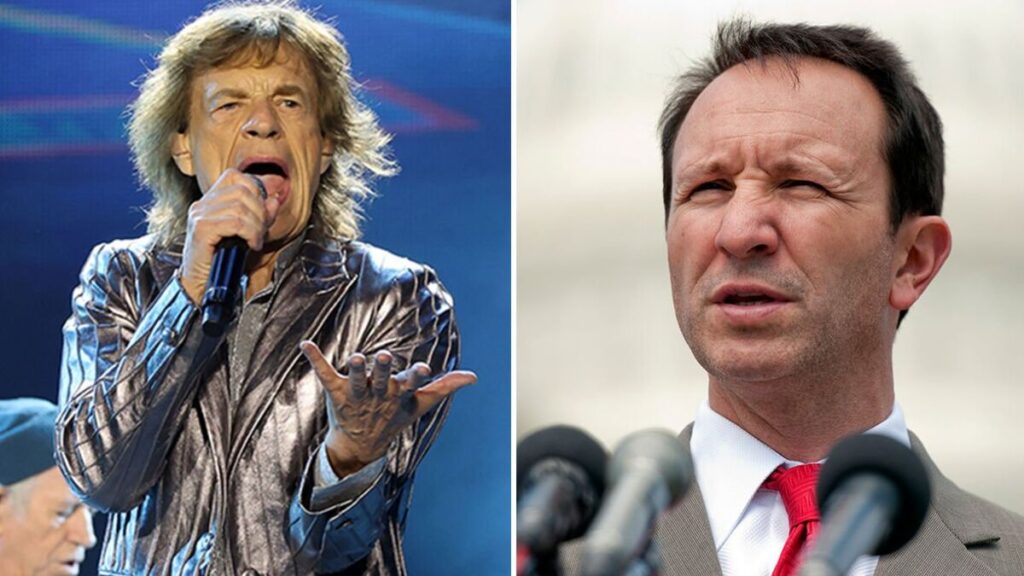 Mick Jagger and Louisiana Gov. Jeff Landry