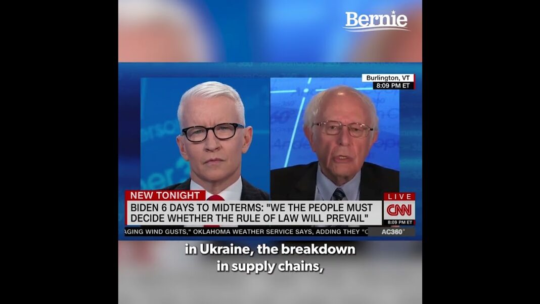 Senator Bernie Sanders Demonizes Corporations for Fallout from Failed Democrat Policy Profits.