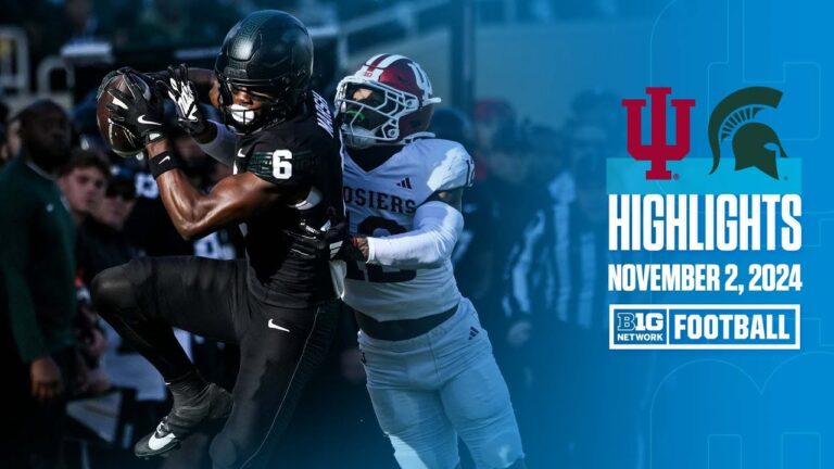 Indiana at Michigan State | HIGHLIGHTS | Big Ten Football | 11/2/24
