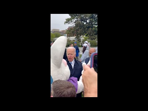Easter Bunny Interrupts Biden's White House Easter Egg Roll
