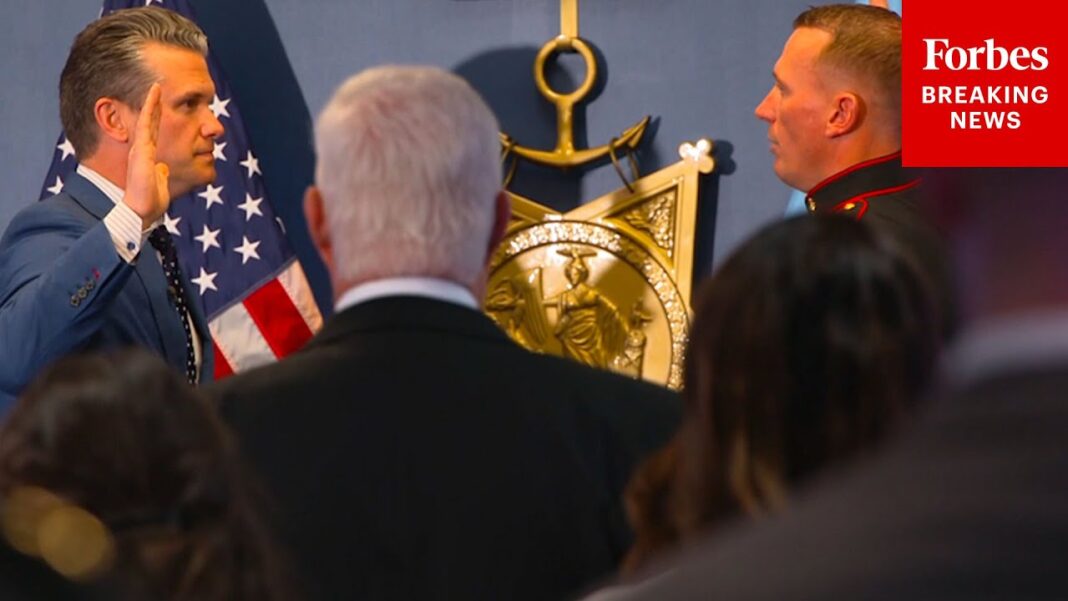 A hero in reserve Secretary Hegseth Swears In Sgt. Dakota Meyer Into The U.S. Marine Corps At Re-Enlistment Ceremony