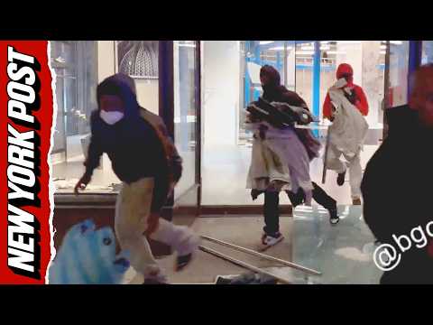 Dawn Approaches More chaos in LA –as looters flee Adidas store with armfuls of merchandise