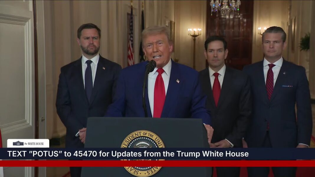 Trump’s Bold Strike on Iran: A Necessary Move for Global Security President Trump Delivers Address to the Nation, June 21, 2025
