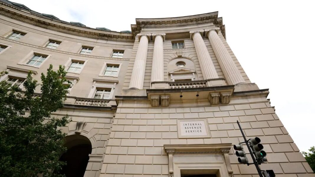 Government Shutdown, Health Care, Tax Breaks=Perfect Storm Internal Revenue Service (IRS) building in Washington, on Oct. 16, 2023.