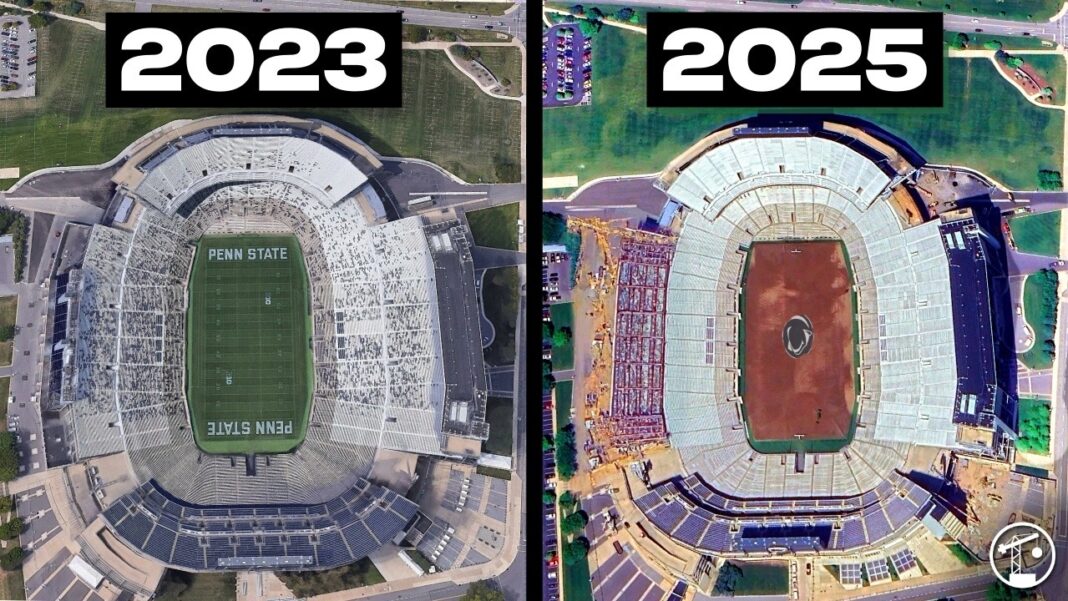 Penn State 2026 Blue-White Practice Rebuild Under Campbell Inside Penn State’s Dramatic $700M Beaver Stadium Rebuild
