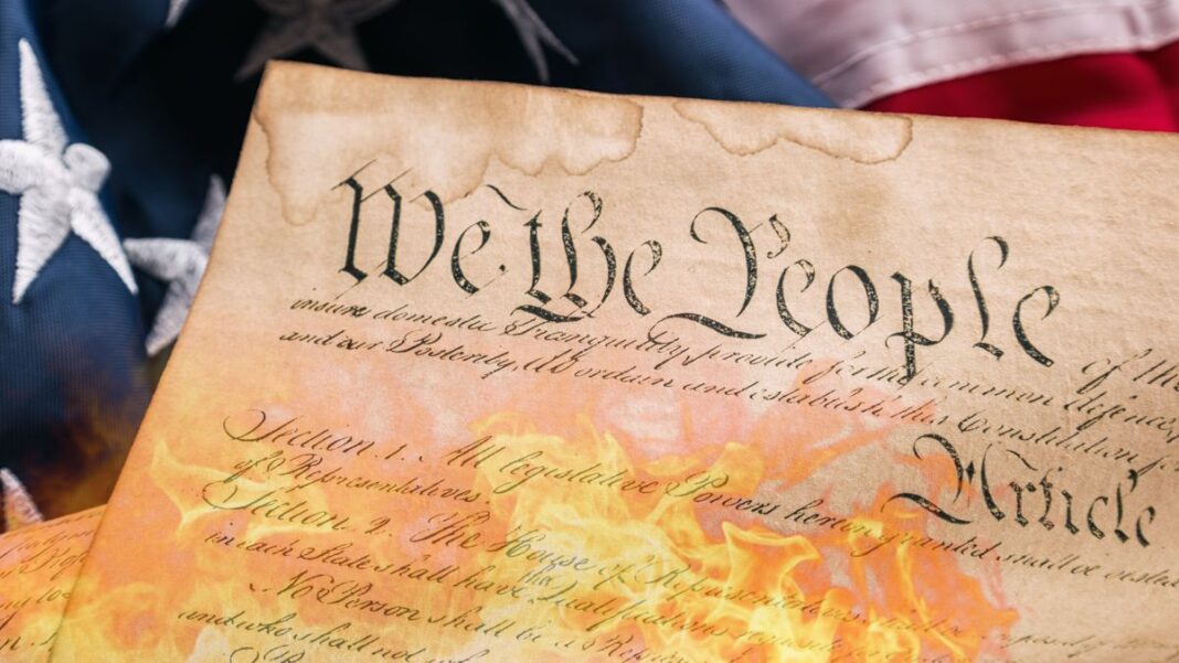 Leftist Democrat Hysterics Reveal Their Greatest Fear urring the American Flag and the U.S. Constitution