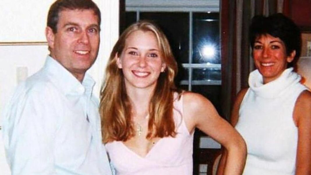 In Honor Of Virginia Giuffre, Release Epstein Files Now Photo of Prince Andrew, Virginia Roberts Giuffre and Ghislaine Maxwell on the first floor landing at 44 Kinnerton Street, Belgravia, London, SW1X 8ES, United Kingdom was taken on March 10, 2001 supposedly by Jeffrey Epstein.
