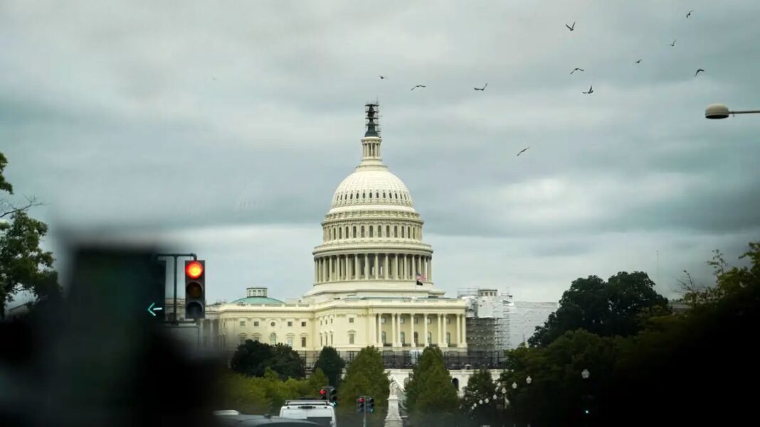 The U.S. Capitol building is seen at sunrise in Washington on July 31, 2023