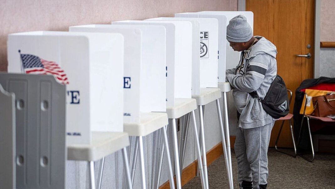 Justice Department Sues 5 More States for Refusing to Provide Voter Rolls An early voting polling site in North Carolina on Feb. 12, 2026.