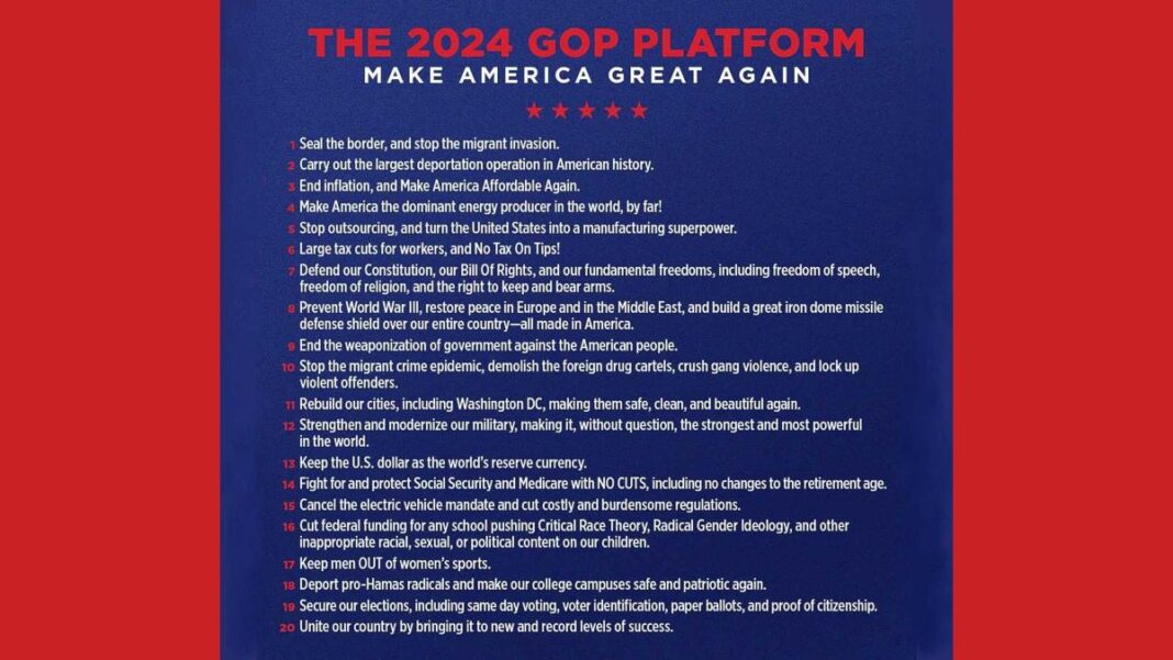 The 2024 GOP Platform: Make America Great Again