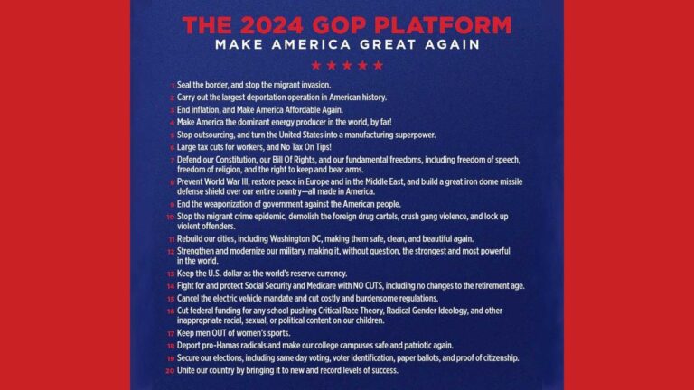 The 2024 GOP Platform: Make America Great Again