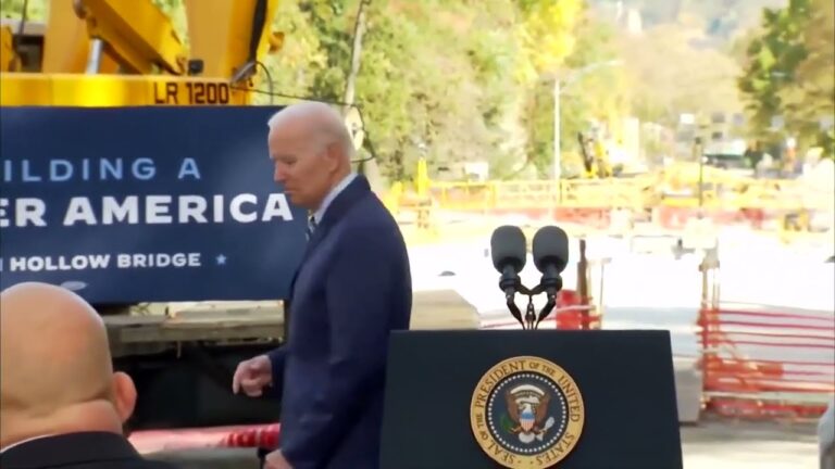 Biden talks to the void again and can't find his way off the stage