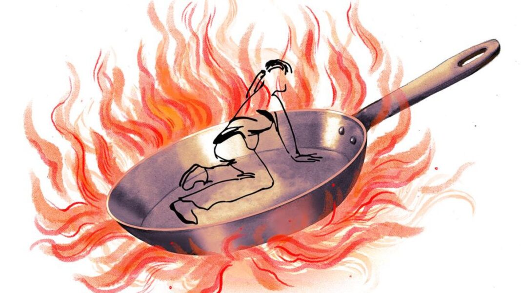 Woman in Frying Pan
