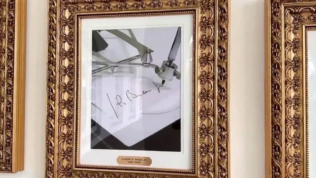 President Joe Biden's Autopen Portrait in the White House.